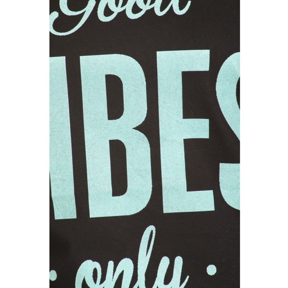 Good Vibes Only 100% Cotton Graphic Tee T Shirt - Picture 6 of 6